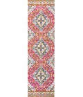 BOHEMIAN FLAIR Area Rug Bohemian Flair Boho Vintage Medallion Fuchsia/Ivory 2 ft. x 8 ft. Runner Rug