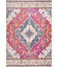BOHEMIAN FLAIR Area Rug Bohemian FLAIR Boho Vintage Medallion Fuchsia/White 3 ft. x 5 ft. Area Rug