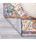 BOHEMIAN FLAIR Area Rug Bohemian FLAIR Boho Vintage Medallion Fuchsia/White 3 ft. x 5 ft. Area Rug