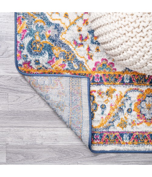 BOHEMIAN FLAIR Area Rug Bohemian FLAIR Boho Vintage Medallion Fuchsia/White 3 ft. x 5 ft. Area Rug