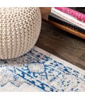 BOHEMIAN FLAIR Area Rug Inigo Cottage Medallion Blue/Gray 8 ft. x 10 ft. Area Rug