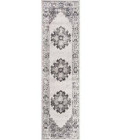Jonathany Bohemian Flair BMF107B Dark Gray/Cream Area Rug 2 ft. 3 in. X 8 ft. Runner