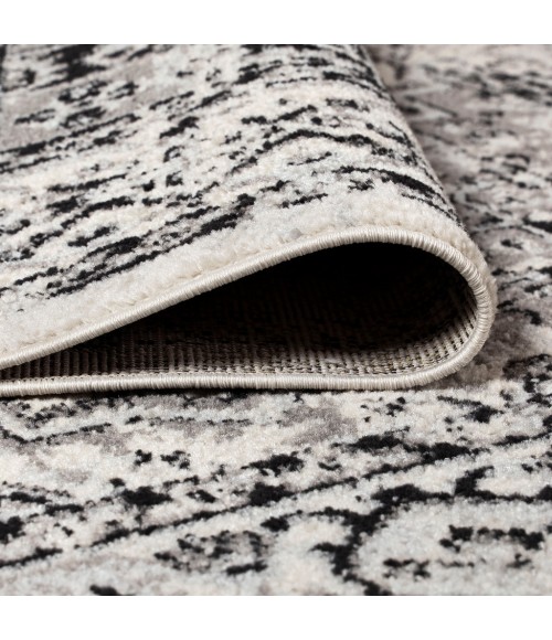 Inigo Cottage Medallion Dark Gray/Cream 5 ft. x 8 ft. Area Rug
