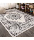 Inigo Cottage Medallion Dark Gray/Cream 5 ft. x 8 ft. Area Rug
