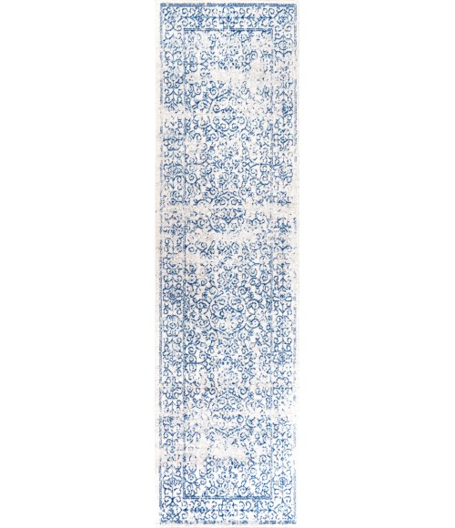 Azul Filigree Cream/Blue 2 ft. x 8 ft. Runner Rug