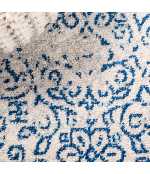 BOHEMIAN FLAIR Area Rug Azul Filigree Cream/Blue 3 ft. x 5 ft. Area Rug