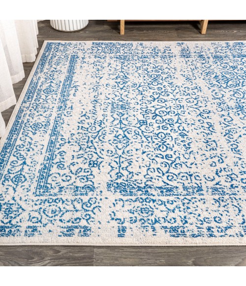 BOHEMIAN FLAIR Area Rug Azul Filigree Cream/Blue 3 ft. x 5 ft. Area Rug