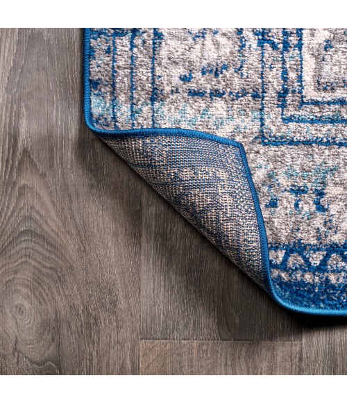 Scala Ornate Bohemian Medallion Blue/Dark Gray 3 ft. x 5 ft. Area Rug