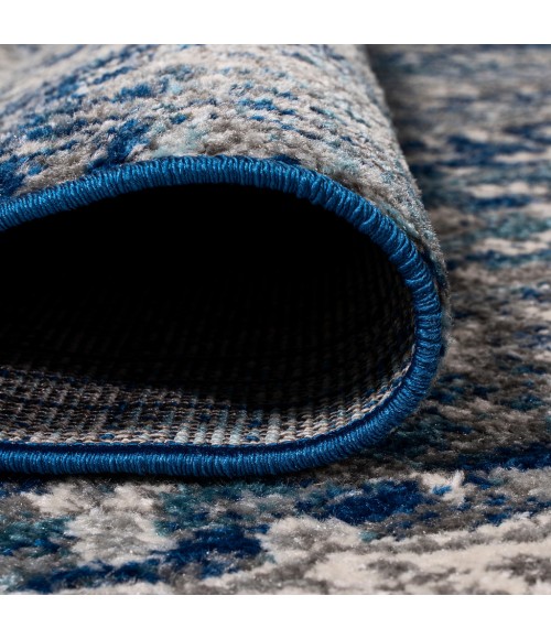 Scala Ornate Bohemian Medallion Blue/Dark Gray 3 ft. x 5 ft. Area Rug