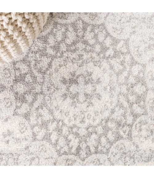 BOHEMIAN FLAIR Area Rug Scala Ornate Bohemian Medallion Gray/Cream 2 ft. x 8 ft. Runner Rug