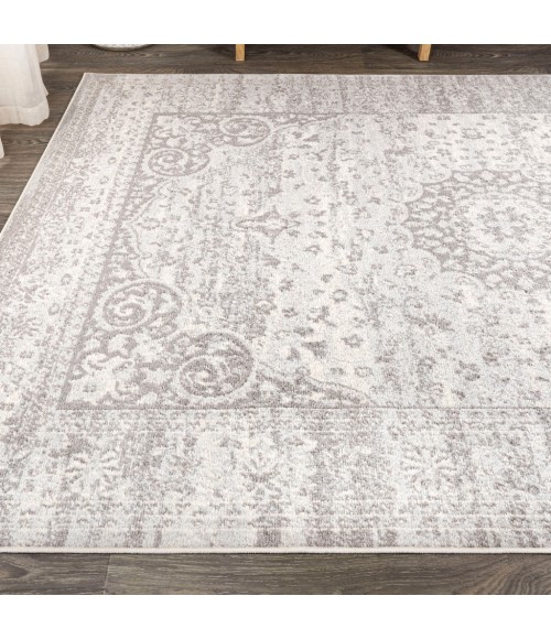 BOHEMIAN FLAIR Area Rug Scala Ornate Bohemian Medallion Gray/Cream 4 ft. x 6 ft. Area Rug