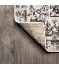 BOHEMIAN FLAIR Area Rug Denia Ornate Geometric Medallion Dark Gray 3 ft. x 5 ft. Area Rug