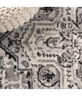BOHEMIAN FLAIR Area Rug Denia Ornate Geometric Medallion Dark Gray 3 ft. x 5 ft. Area Rug