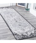 BOHEMIAN FLAIR Area Rug Anaise Ornate Boho Medallion Gray/Black/Cream 2 ft. x 8 ft. Runner Rug