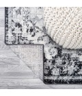 BOHEMIAN FLAIR Area Rug Anaise Ornate Boho Medallion Gray/Black/Cream 4 ft. x 6 ft. Area Rug
