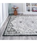 BOHEMIAN FLAIR Area Rug Anaise Ornate Boho Medallion Gray/Black/Cream 4 ft. x 6 ft. Area Rug