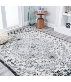 Jonathany Bohemian Flair BMF112A Gray/Black/Cream Area Rug 4 ft. X 6 ft. Rectangle