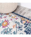 BOHEMIAN FLAIR Area Rug Anaise Ornate Boho Medallion Orange/Fuchsia/Blue/Cream 8 ft. x 10 ft. Area Rug