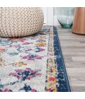 BOHEMIAN FLAIR Area Rug Anaise Ornate Boho Medallion Orange/Fuchsia/Blue/Cream 8 ft. x 10 ft. Area Rug
