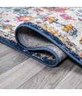 BOHEMIAN FLAIR Area Rug Anaise Ornate Boho Medallion Orange/Fuchsia/Blue/Cream 2 ft. x 8 ft. Runner Rug