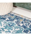 BOHEMIAN FLAIR Area Rug Anaise Ornate Boho Medallion Dark Blue/Gray 8 ft. x 10 ft. Area Rug