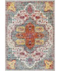 CALIFORNIA VINTAGE Area Rug Zafra Vintage Medallion Coral/Blue/Multi 5 ft. x 8 ft. Area Rug