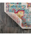 CALIFORNIA VINTAGE Area Rug Zafra Vintage Medallion Coral/Blue/Multi 5 ft. x 8 ft. Area Rug