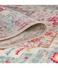 CALIFORNIA VINTAGE Area Rug Zafra Vintage Medallion Coral/Blue/Multi 5 ft. x 8 ft. Area Rug