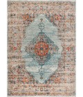Cadiz Vintage Medallion Coral/Turquoise 5 ft. x 8 ft. Area Rug