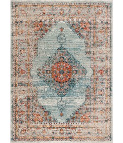 Jonathany California Vintage CAV104A Coral/Turquoise Area Rug 5 ft. 3 in. X 7 ft. 7 in. Rectangle