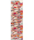 CONTEMPORARY POP Area Rug Contemporary POP Modern Abstract Brushstroke Ivory/Pink 2 ft. x 8 ft. Runner Rug