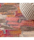 CONTEMPORARY POP Area Rug Contemporary POP Modern Abstract Brushstroke Ivory/Pink 4 ft. x 6 ft. Area Rug