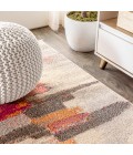 CONTEMPORARY POP Area Rug Contemporary POP Modern Abstract Brushstroke Ivory/Pink 4 ft. x 6 ft. Area Rug