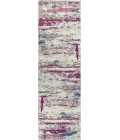 CONTEMPORARY POP Area Rug Contemporary POP Modern Abstract Brushstroke Cream/Pink 2 ft. x 8 ft. Runner Rug