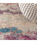 CONTEMPORARY POP Area Rug Contemporary POP Modern Abstract Brushstroke Cream/Pink 8 ft. x 10 ft. Area Rug
