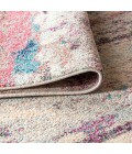 CONTEMPORARY POP Area Rug Contemporary POP Modern Abstract Brushstroke Cream/Pink 8 ft. x 10 ft. Area Rug