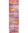 Contemporary POP Modern Abstract Brushstroke Pink/Cream 2 ft. x 8 ft. Runner Rug