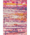 Contemporary POP Modern Abstract Brushstroke Pink/Cream 3 ft. x 5 ft. Area Rug