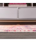 Contemporary POP Modern Abstract Brushstroke Pink/Cream 2 ft. x 8 ft. Runner Rug