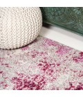 CONTEMPORARY POP Area Rug Contemporary Pop Modern Abstract Vintage Faded Gray/Maroon 2 ft. x 8 ft. Runner Rug