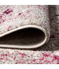 CONTEMPORARY POP Area Rug Contemporary Pop Modern Abstract Vintage Faded Gray/Maroon 2 ft. x 8 ft. Runner Rug