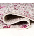 CONTEMPORARY POP Area Rug Contemporary Pop Modern Abstract Vintage Faded Gray/Maroon 2 ft. x 8 ft. Runner Rug