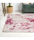 CONTEMPORARY POP Area Rug Contemporary POP Modern Abstract Vintage Faded Maroon/Gray 5 ft. x 8 ft. Area Rug