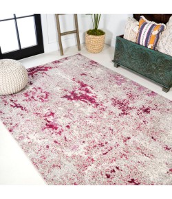 Jonathany Contemporary Pop CTP103B Maroon/Gray Area Rug 7 ft. 8 in. X 10 ft. Rectangle