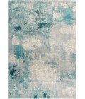 Contemporary POP Modern Abstract Vintage Cream/Blue 9 ft. x 12 ft. Area Rug