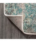 CONTEMPORARY POP Area Rug Contemporary POP Modern Abstract Vintage Cream/Blue 6' Round Area Rug