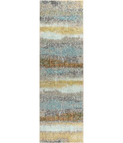 Jonathany Contemporary Pop CTP105A Cream/Yellow Area Rug 2 ft. 3 in. X 8 ft. Runner