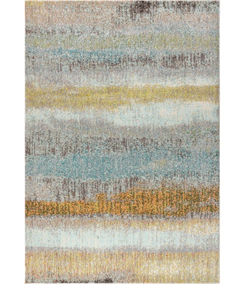 CONTEMPORARY POP Area Rug Contemporary POP Modern Abstract Vintage Cream/Yellow 4 ft. x 6 ft. Area Rug