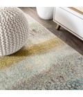CONTEMPORARY POP Area Rug Contemporary POP Modern Abstract Vintage Cream/Yellow 4 ft. x 6 ft. Area Rug