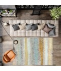 CONTEMPORARY POP Area Rug Contemporary POP Modern Abstract Vintage Cream/Yellow 4 ft. x 6 ft. Area Rug
